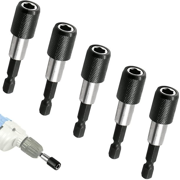Soporte magnético para brocas de 5 piezas, soporte para brocas de destornillador de impacto de 1/4 pulgadas y 60 mm, para paneles de yeso y tornillos de montaje rápido en placas de yeso TUNC Sencillez