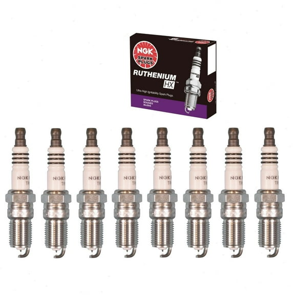 8 pc NGK Ruthenium HX Spark Plugs compatible with GMC Sierra 3500 HD 6.0L V8 2007-2019