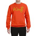 thumbnail image 2 of Wild Bobby, King Gold Script, Pop Culture, Unisex Crewneck Graphic Sweatshirt, Orange, Medium, 2 of 4