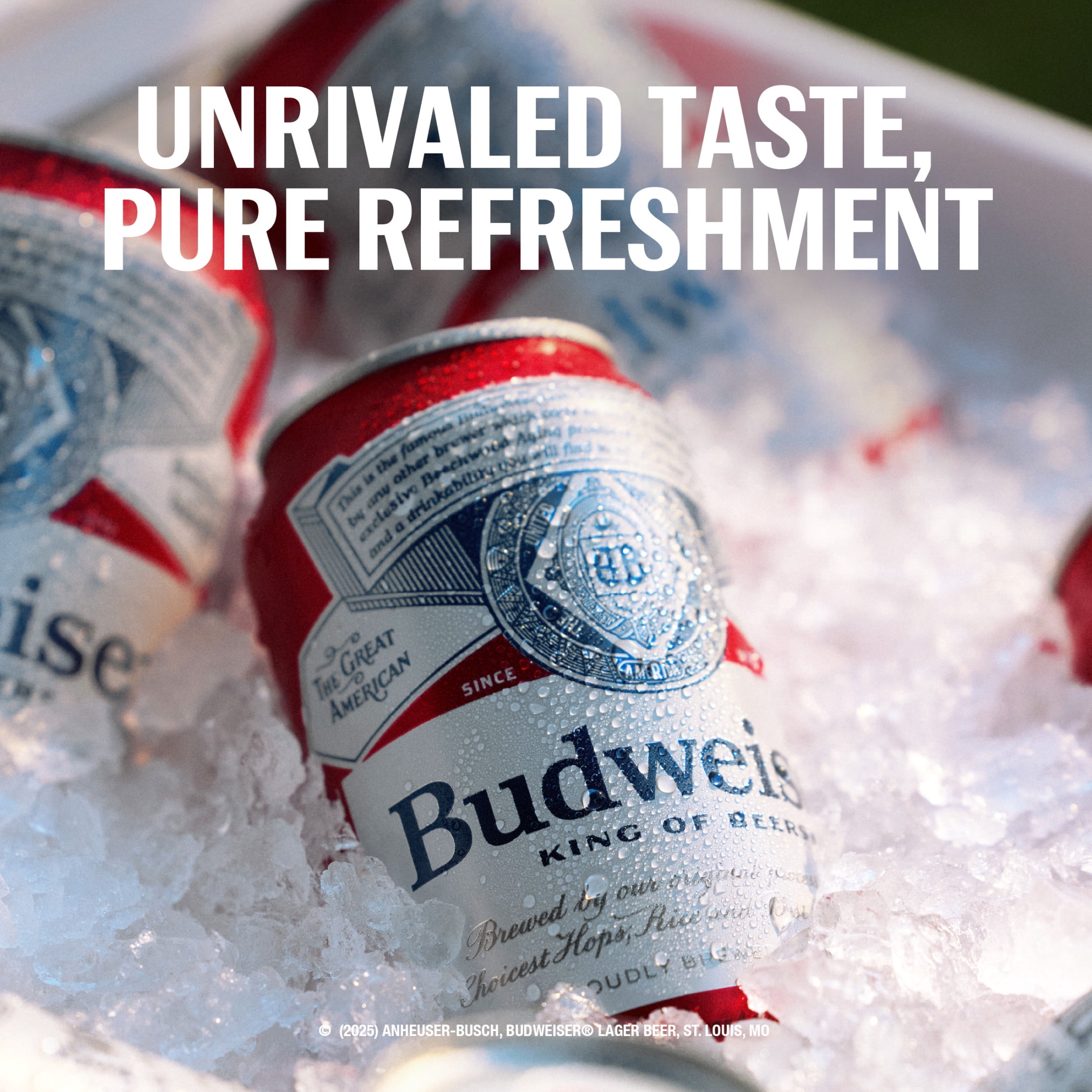 Budweiser American Lager Beer 12 pack 12 fl oz Aluminum Cans 5% ABV
