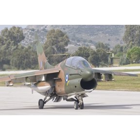 Hellenic Air Force TA-7 Corsair II at Araxos Air Base Greece Canvas Art - Giovanni CollaStocktrek Images (35 x 23)