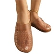 thumbnail image 3 of Sandals for Women, Clear Closed Toe Jelly Shoes Breathable Mesh Jellies Flats Soft Lightweight Summer Beach Clogs with Square Buckle, 39, 3 of 7