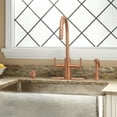 thumbnail image 2 of Akicon Two-Handle Copper Widespread Kitchen Faucet with Side Sprayer, 2 of 5