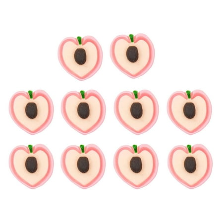 

Pnellth 10Pcs Mini Peach Simulation Ornament Resin Miniature Fake Fruit Model for Refrigerator Magnets