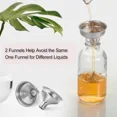 thumbnail image 3 of 8 Pack, 2 oz Small Clear Glass Bottles w/Lid & 2 Funnels - 60ml Boston Shot B..., 3 of 5