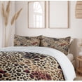 thumbnail image 4 of Ambesonne Leopard Duvet Cover Set, Pattern with Heavy Details, Calking, Camel Dried Rose, 4 of 6