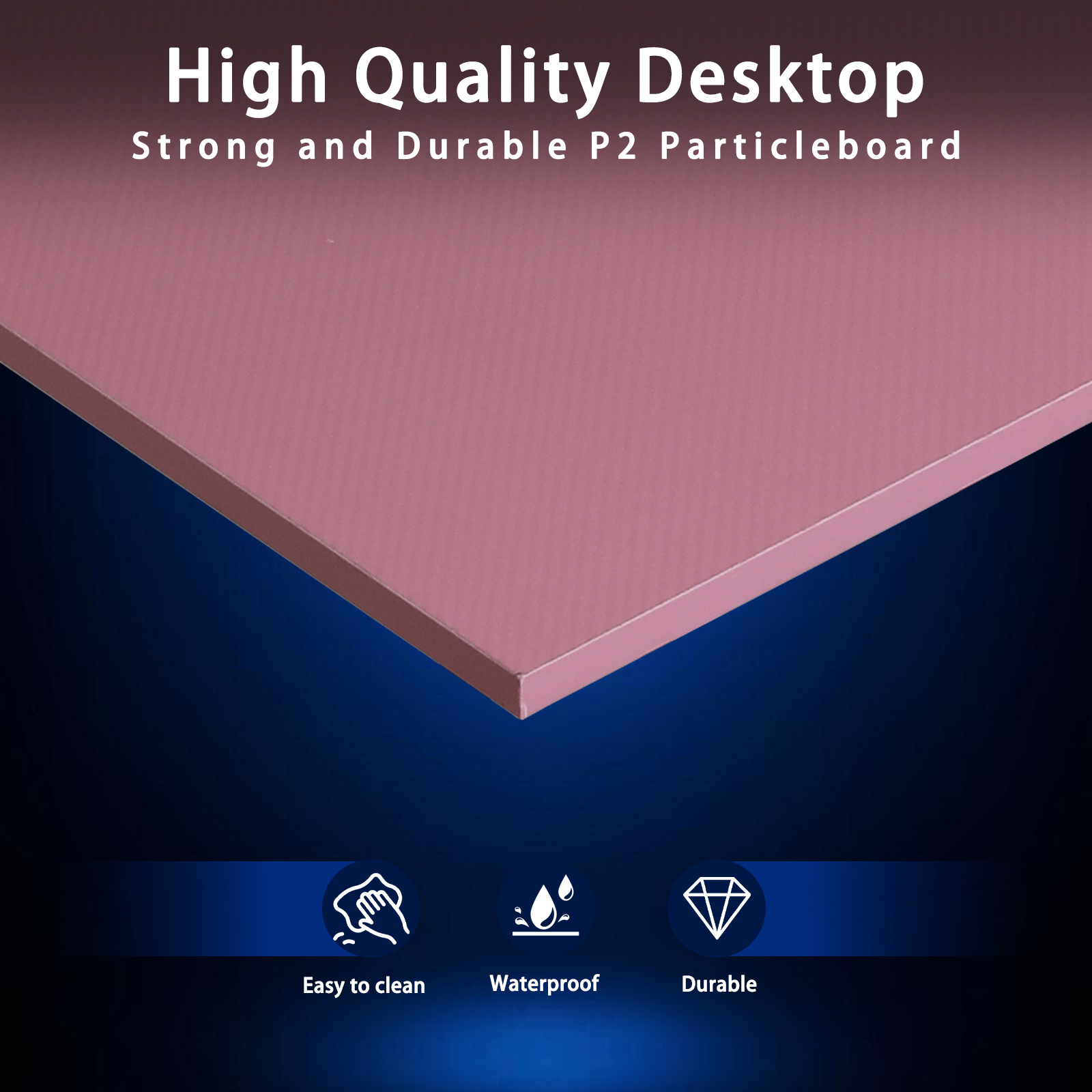 CL.HPAHKL L Shaped Gaming Desk, Computer Desk Corner Desk with Monitor Stand&Large Wooden Desktop, PC Gaming Desk Table for Home Office Sturdy Writing Workstation (Pink, 50 inch)