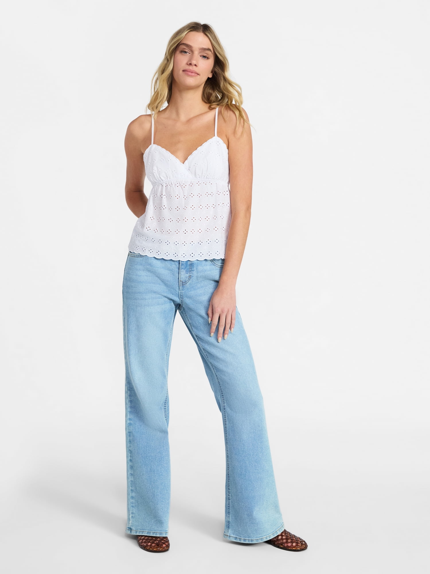 No Boundaries Baggy Flare Jeans, 32.5'' Inseam, Women's 00-18