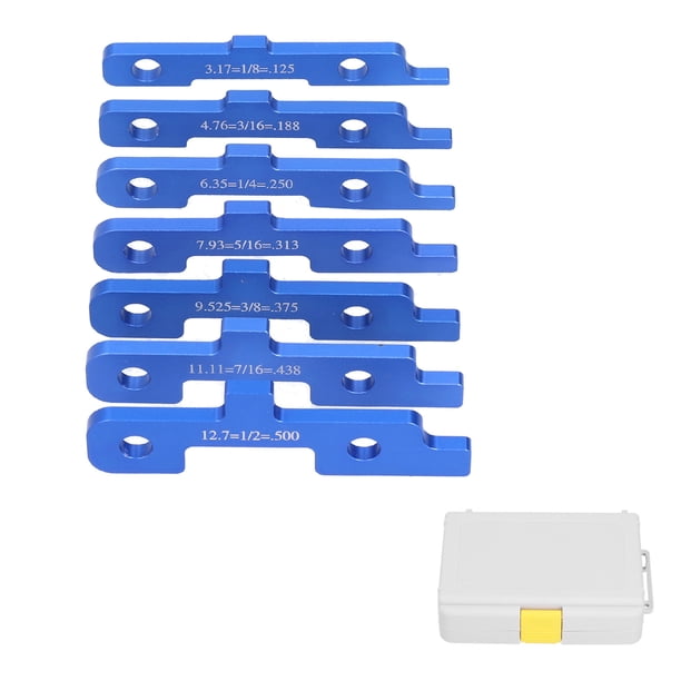 Juego de herramientas de medición de carpintería de aleación de aluminio, medidor de altura de sierra de mesa, barras de configuración, 7 Uds., 0,125-0,5 pulgadas VoborMX herramienta