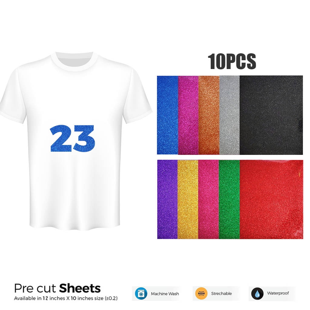 Patterned PU Heat Transfer Vinyl Iron on Press T-Shirt Garment Film A4 Sheets 
