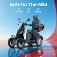 thumbnail image 3 of Arshin Heavy Duty 4 Wheel Mobility Scooters for Seniors & Adults 500lbs Capacity,800W All Terrain Electric Recreational Scooter, 3 of 16