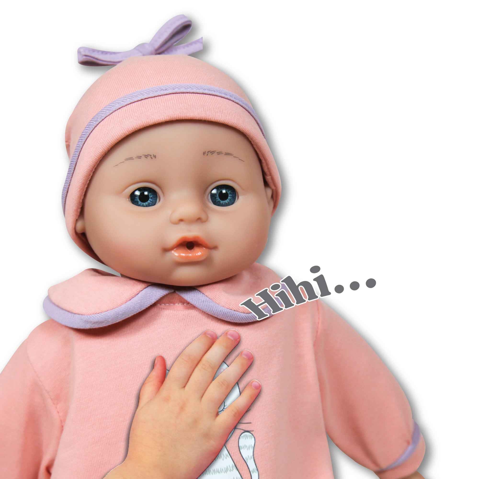 Lissi: 15" Interactive Baby Doll Jamie in Pink Kitty, Kids Ages 2+