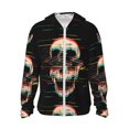 thumbnail image 2 of Lsque Glitch Screaming Skull UPF 50+ Lightweight Sun Protection Men's Women's Long Sleeve Shirt, Hoodie Performance -X-Large, 2 of 9