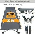 MOPHOTO 78" x 32"x 18" Oversized Adults XXL Folding Camping Cot Support 900 bls, Oxford Folding