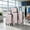 Pink, variant on GDF Studio 5-Piece Floral Hardside Luggage Set, Durable Lightweight Suitcase with Spinner Wheels, Green Pink