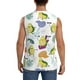 thumbnail image 4 of Fotbe Orange Green Avocado Men's Camiseta sin Mangas Estampada para Hombres, Playera Casual para Gimnasio, Entrenamiento, Playa-XX-Large, 4 of 7