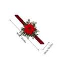 thumbnail image 3 of Tuvgenk Christmas Bow Ribbon Cabinet Hanging Ring, Home Decoration, Christmas Wreath Door Hanging Ornament (1 Flower Style), 3 of 7
