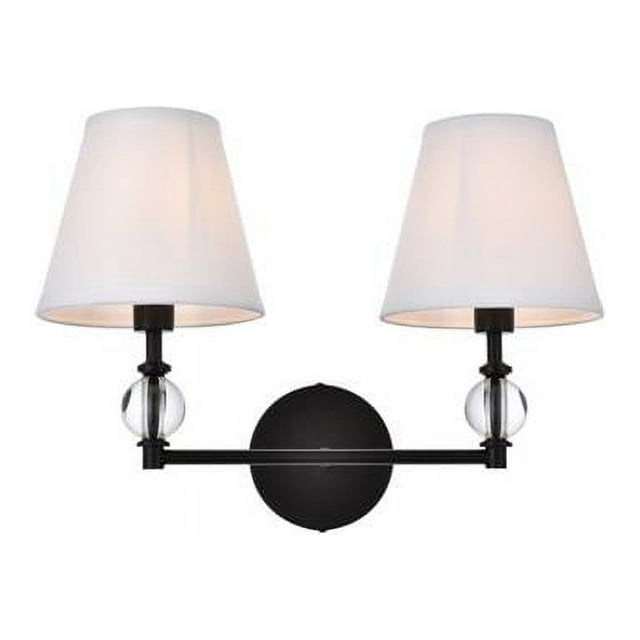 Living District Bethany Midcentury Modern 2 Lights Dimmable Fabric Sconce