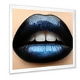 thumbnail image 2 of Designart 'Girl Lips With Black and Blue Lipstick' Modern Framed Art Print, 2 of 4