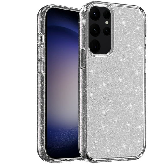 For Samsung Galaxy s24 Ultra Glitter Ultra Thick 3mm Transparent Hybrid Case Cover - Smoke