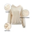 thumbnail image 4 of Amazhiyu Womens Oversized Hoodie Corduroy Long Sleeve Pullover Sweatshirts Ribbed Casual Fall Tops with Pocket, 4 of 5
