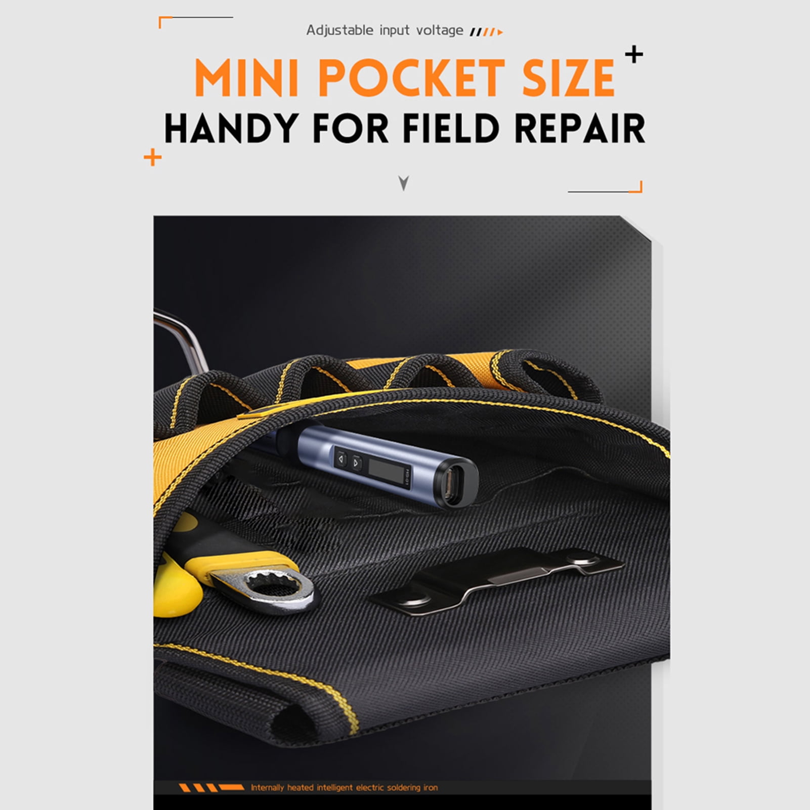PID Soldering Iron Station Intelligent Electric Soldering Iron Portable Soldering Station 0.87inch OLED Display Aluminum Alloy Housing with Temperature Adjustment Input Voltage Adjustable Function