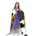 thumbnail image 4 of Honeii Sunflowers Country Print Poncho Cape, Cloak Coat, Snuggly Hooded Wearable Blanket, Hooded Cape For Teenagers,Halloween Costumes-Small, 4 of 7