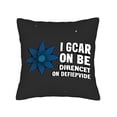 thumbnail image 4 of Set of 2 Decorative Throw Pillow Covers 18x18in - Stylish Dark Background with Bold White Text & Blue Flower Design for Couch Bed Car, 4 of 8