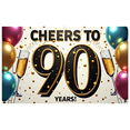 thumbnail image 5 of Golden Cheers 90 Years Celebration Backdrop Banner Party Decorations with Balloons and Champagne Glasses for Anniversary Party Milestone Celebration Birthday Party Photography Props, 5 of 8