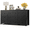 Black, variant on GALAXHERO Farmhouse 9 Drawer Wood Dresser, 63" Wide Storage Organizer with Double Rustic Handles, TV Stand for 70" TV, Chest of Drawers for Bedroom, Living Room, Brown