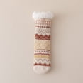 thumbnail image 2 of Nestiefly Fuzzy Slipper Socks for Women with Grip Dots, Non Slip Cozy Winter Gifts | Plush Sherpa Lining, Stretch Knit Beige, 2 of 7