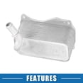 thumbnail image 5 of Automatic Engine Oil Cooler No.2761880001/A2761880001 for Mercedes-Benz C300 CLS400 Aluminum Silver Tone, 5 of 7