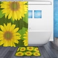thumbnail image 2 of Coolnut Shower Curtain and Rug Set Vibrant Sunflowers Polyester Waterproof Bath Curtain and Mat with Hooks 72" x 72", 2 of 6