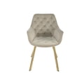thumbnail image 1 of Topline Home Furnishings Dining Arm Chair, Velvet & Gold, 1 of 6