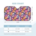 thumbnail image 2 of Kdxio Skull daisy flower Print Windshield Sun Shade, Foldable Sun Blocker for Car,Truck,SUV Automotive Interior Sun Protection,Reflective Shade for Front Windshield(Small), 2 of 6