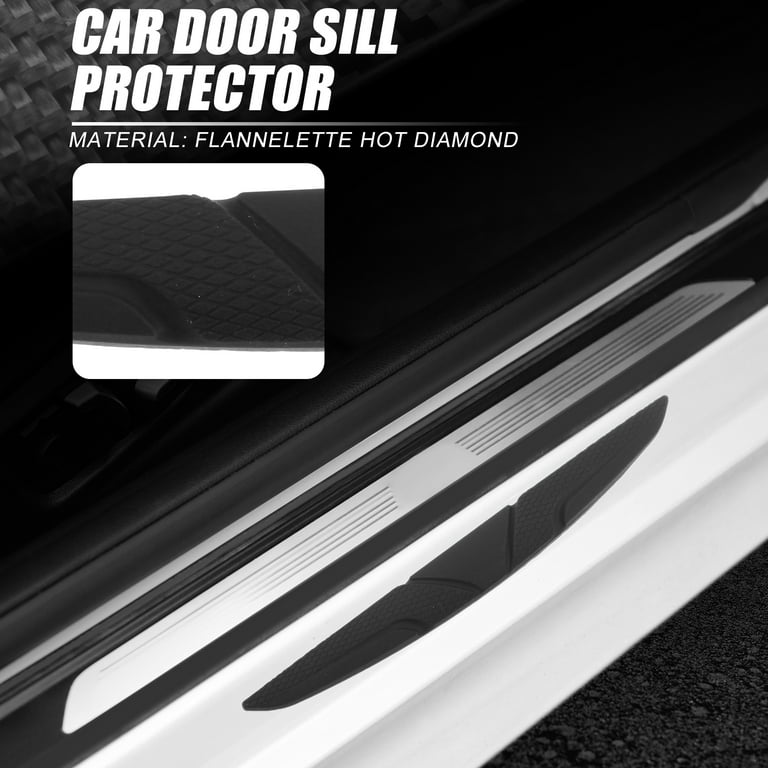 Unique Bargains 4pcs Car Door Sill Protector Film Cover Anti