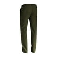 thumbnail image 5 of Godokuleh Mens Dress Pants Classic Fit Elastic Waist Drawstring Office Work Pants Summer Lightweight Straight-Leg Pants Green 2XL, 5 of 6