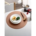 thumbnail image 5 of WNFJR Round Faux Leather Placemat - Solid Color for Kitchen Table and Coffee Mats, Easy to Clean (Set of 1), 5 of 5