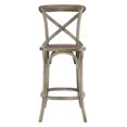 thumbnail image 5 of Counter Stool Chair, Grey Gray, Wood, Bar Pub Cafe Bistro Dining Kitchen Hospitality Restaurant, Modern Contemporary HB33939, 5 of 11