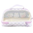 thumbnail image 4 of Waterproof Pencil Pen Case, Scratch Resistance Portable Transparent Large Capacity PU+PVC Transparent Pencil Case Bag  For Stationery, 4 of 8