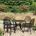 thumbnail image 1 of vidaXL Ensemble Bistro 5 Pcs Aluminium Coulé Bronze, 1 of 5
