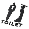 thumbnail image 5 of kowaku Easy to Install Toilet Door Sign, Toilet Sign, Bathroom Sign, Decoration, Toilet Decorative Plaque, Toilet Sign for Door, Office. Universal L, 5 of 9