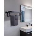 thumbnail image 5 of 24 inch Wowow Stainless Steels Single Towel Holders Wall Mounted Towel Rack in Matte Black, 5 of 5