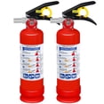 thumbnail image 1 of 2 Pack ABC Dry Chemical Fire Extinguishers, 2.5 lb 1A:10B:C Rating for Home, Vehicle, Boat, Quick Release Handle, Compact & Portable Dry Powder Extin, 1 of 8