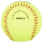 (4 Pack) Worth 12 Yellow Practice Slowpitch Softballs
