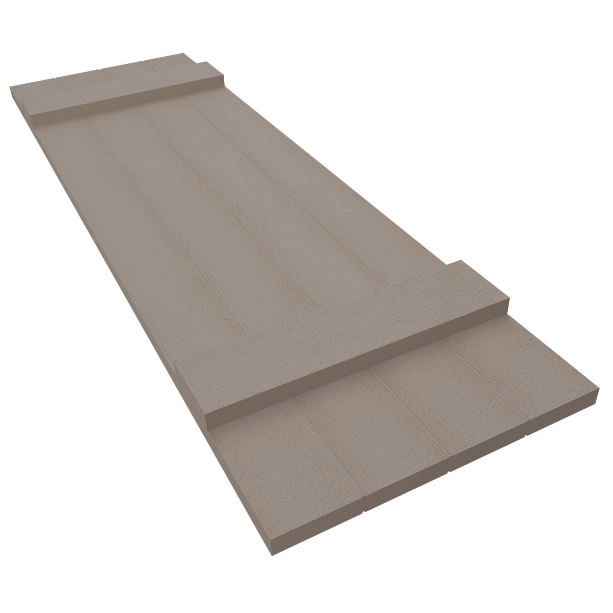 14"W x 51"H Mid-America Vinyl, Standard Size Four Board Joined Shutters, w/Installation Shutter-Lok's & Matching Screws, 008 - Clay