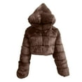 thumbnail image 4 of Women's Hooded Jacket Cozy Long Sleeve Winter Outerwear For Thermal Comfort And Style, 4 of 4