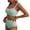 #0265-Green, variant on Women One Piece Swimwear Solid Ribbed Backless Strappy Off Shoulder Wireless With Padded Modest Slim Fit Tummy Control Stylish Beach Vacation Summer Pool Party