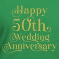 thumbnail image 3 of CafePress - 50Th Wedding Anniversary Gold Retro Typography T Shirt - Women's V-Neck Dark T-Shirt, 3 of 4