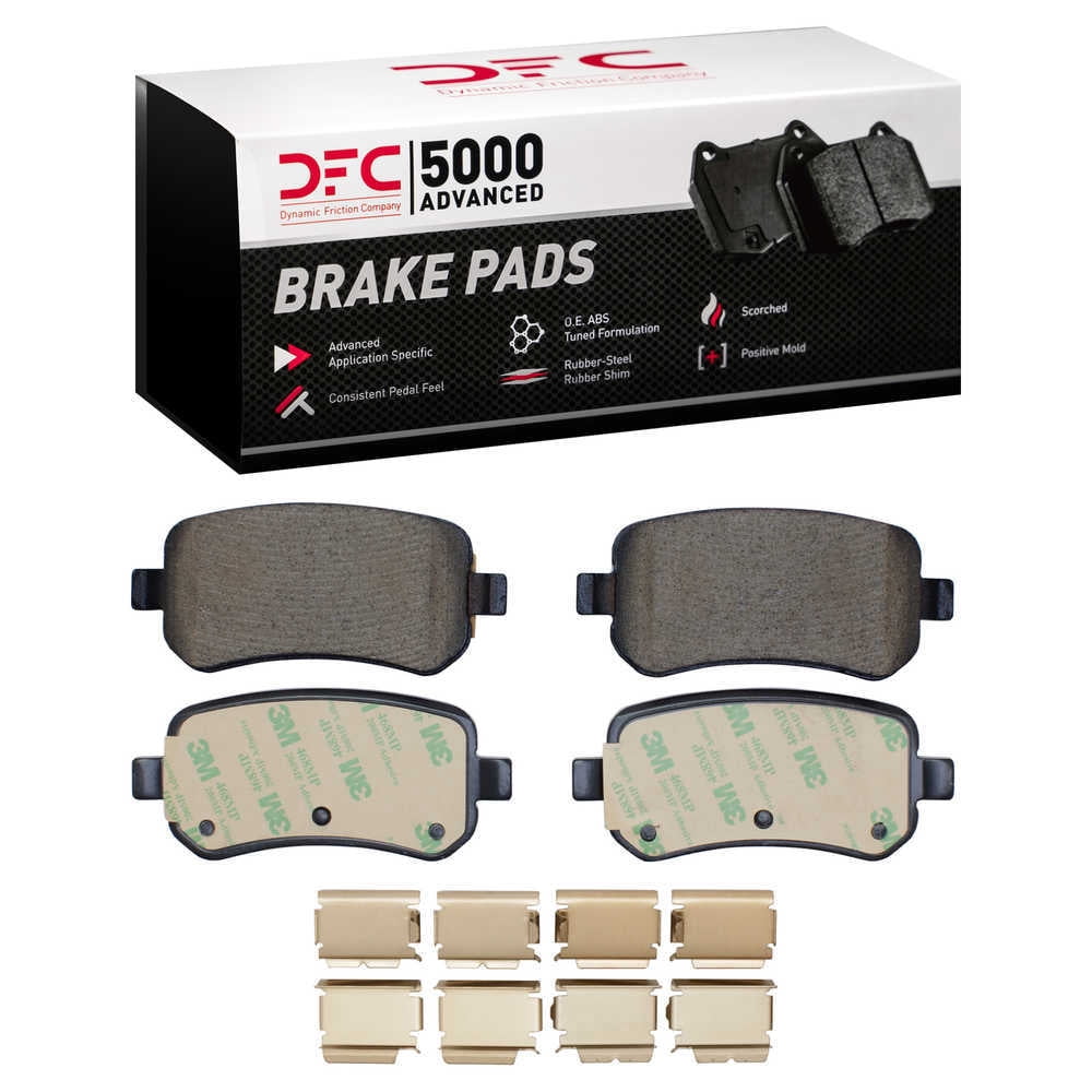 Dynamic Friction Company 1551-1021-01 DFC 5000 Advanced Brake Pads - Ceramic and Hardware Kit - OE